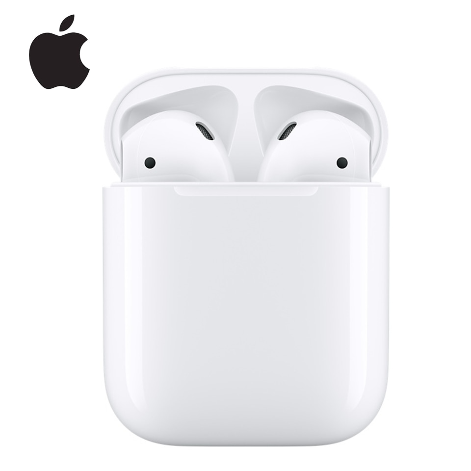 Original de los AirPods de Apple 2nd auricular Bluetooth con funda de carga inalámbrica para iPhone 7 8 11 XR Plus iPad MacBook reloj