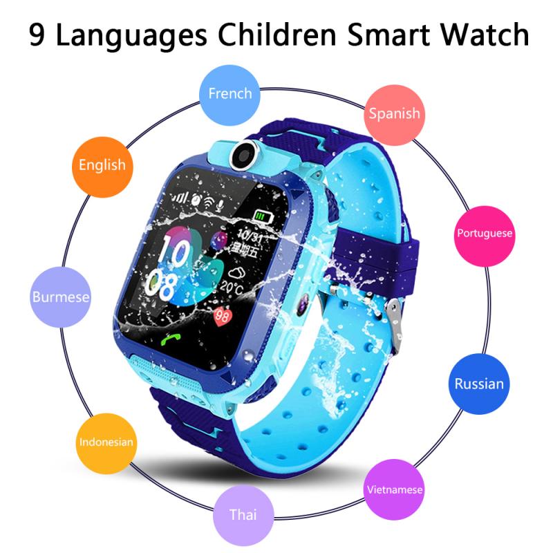 Reloj inteligente Q12 para niños, exhibición de moda, seguimiento de pasos, reloj deportivo, función impermeable para Android e Ios, ruso, español, superventas