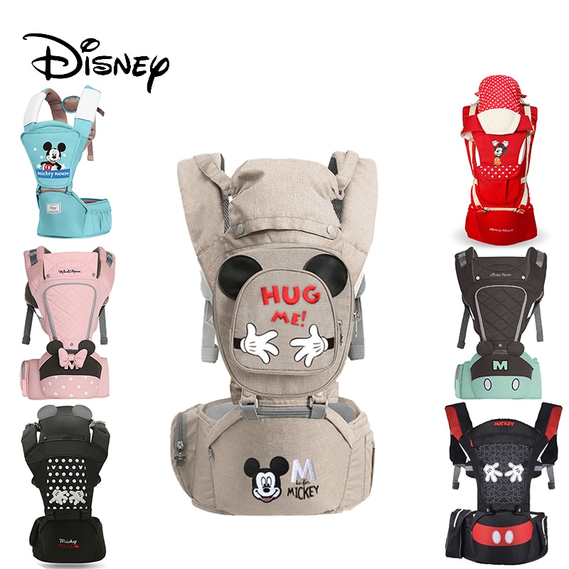 Portabebés ergonómico de Disney, portabebés para bebé, Chico, bebé, asiento  de bebé, eslinga frontal, canguro, Minnie, portabebés para viaje de bebé