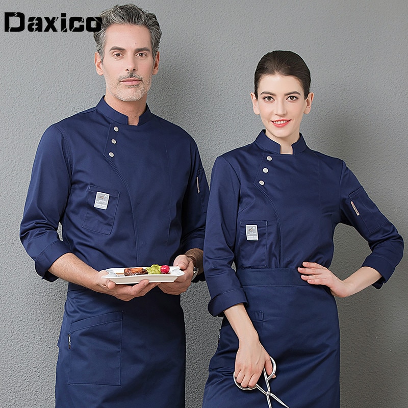 Chaqueta de Chef occidental para hombre, manga larga/corta, ropa de trabajo de cocina para cafetería, para mujer, para panadería, uniforme de Chef de comida rápida