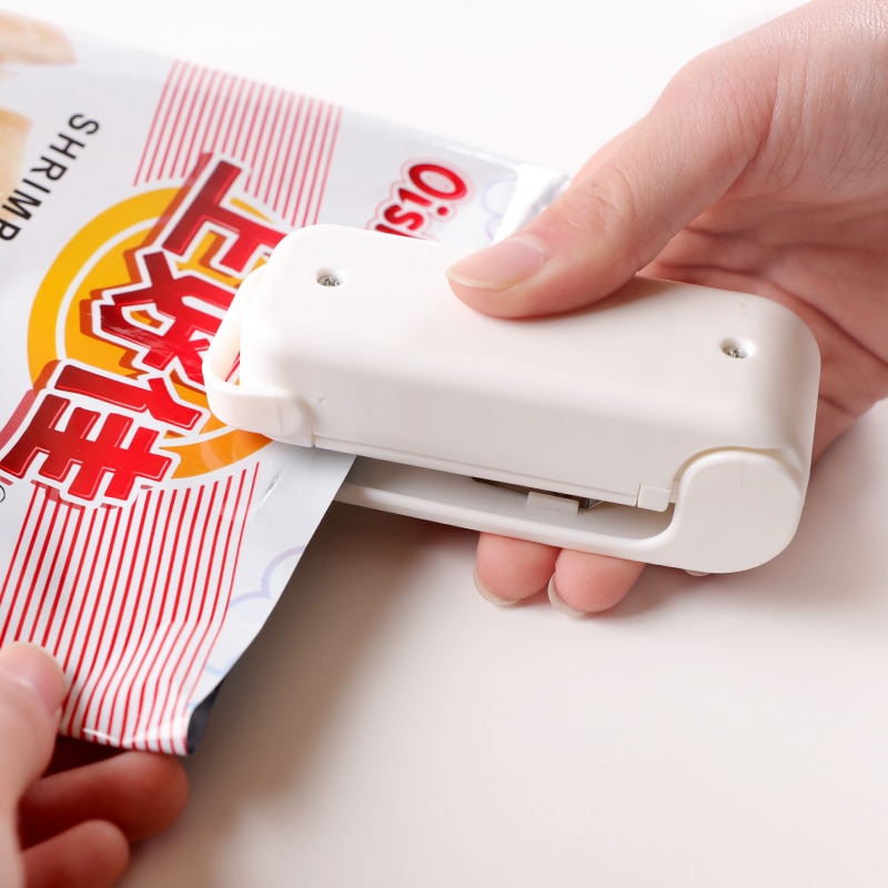 Mini sellador portátil para el hogar, bolsa de calor de plástico para alimentos, Snacks, máquina de sellado, bolsa de almacenamiento para cocina, Clips