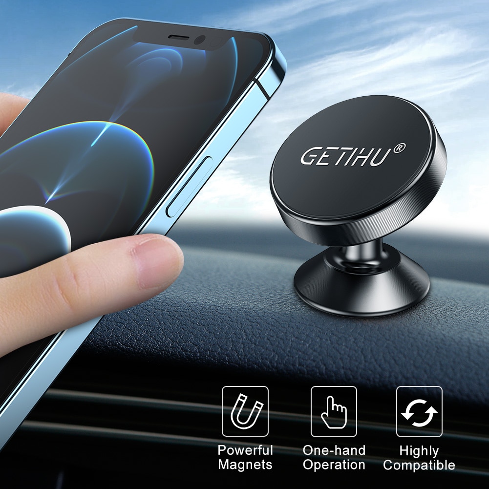 GETIHU-soporte magnético para teléfono móvil, Universal, GPS, para iPhone 12, 11 Pro, Max, X, 8, Xiaomi y Huawei