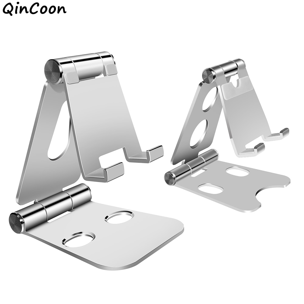 Soporte de aluminio ajustable para teléfono móvil y tableta soporte de escritorio portátil plegable para Smartphone iPhone Samsung iPad (multicolor)