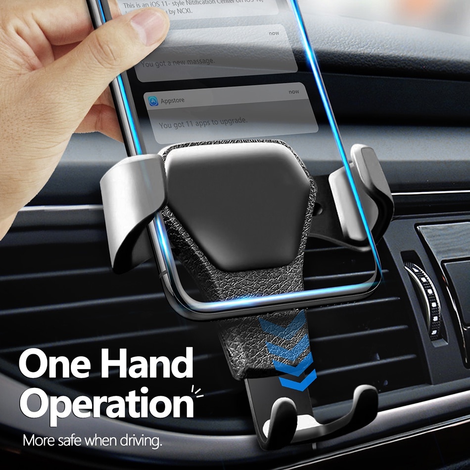 Soporte de montaje en salida de aire de coche Universal de 360 grados para teléfono móvil, soporte de cuna de gravedad, soporte Universal para teléfono de coche