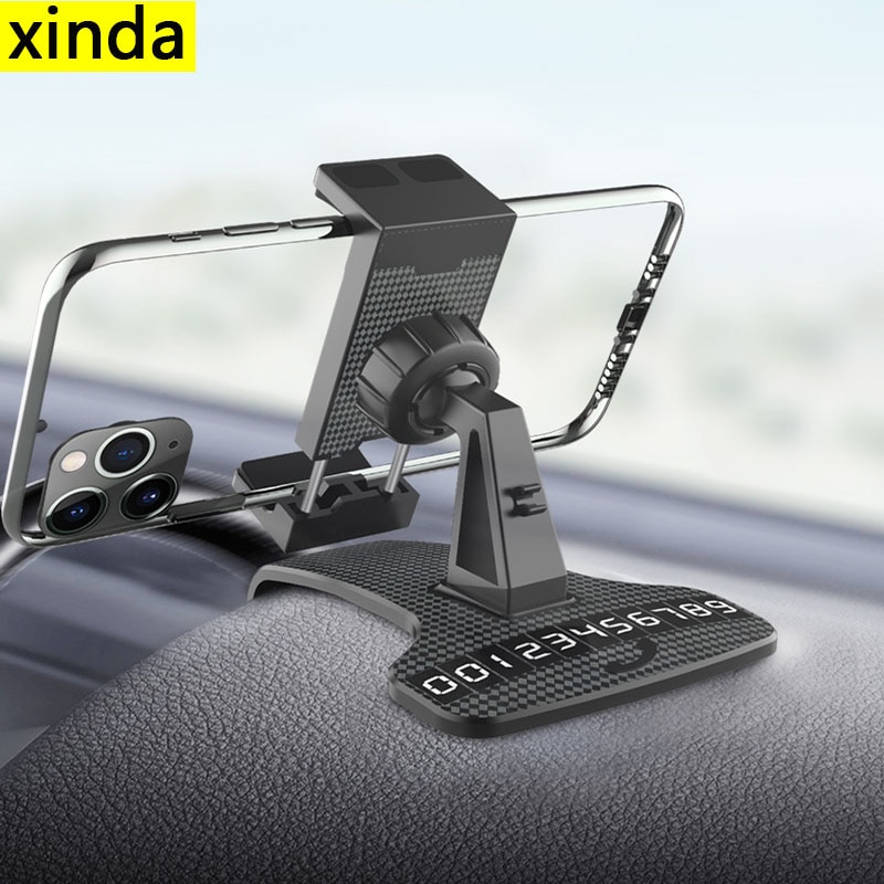 Soporte de teléfono para salpicadero de coche, rotación de 360 °, Clips ajustables para GPS para coche, soporte Universal para teléfono móvil
