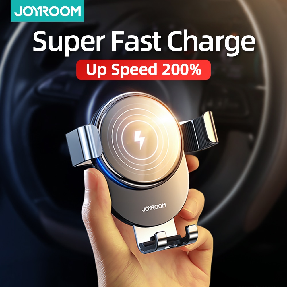 Joyroom-soporte de teléfono inalámbrico para coche, cargador inalámbrico Qi de 15W, montaje de coche, infrarrojo inteligente para soporte de ventilación de aire para iPhone