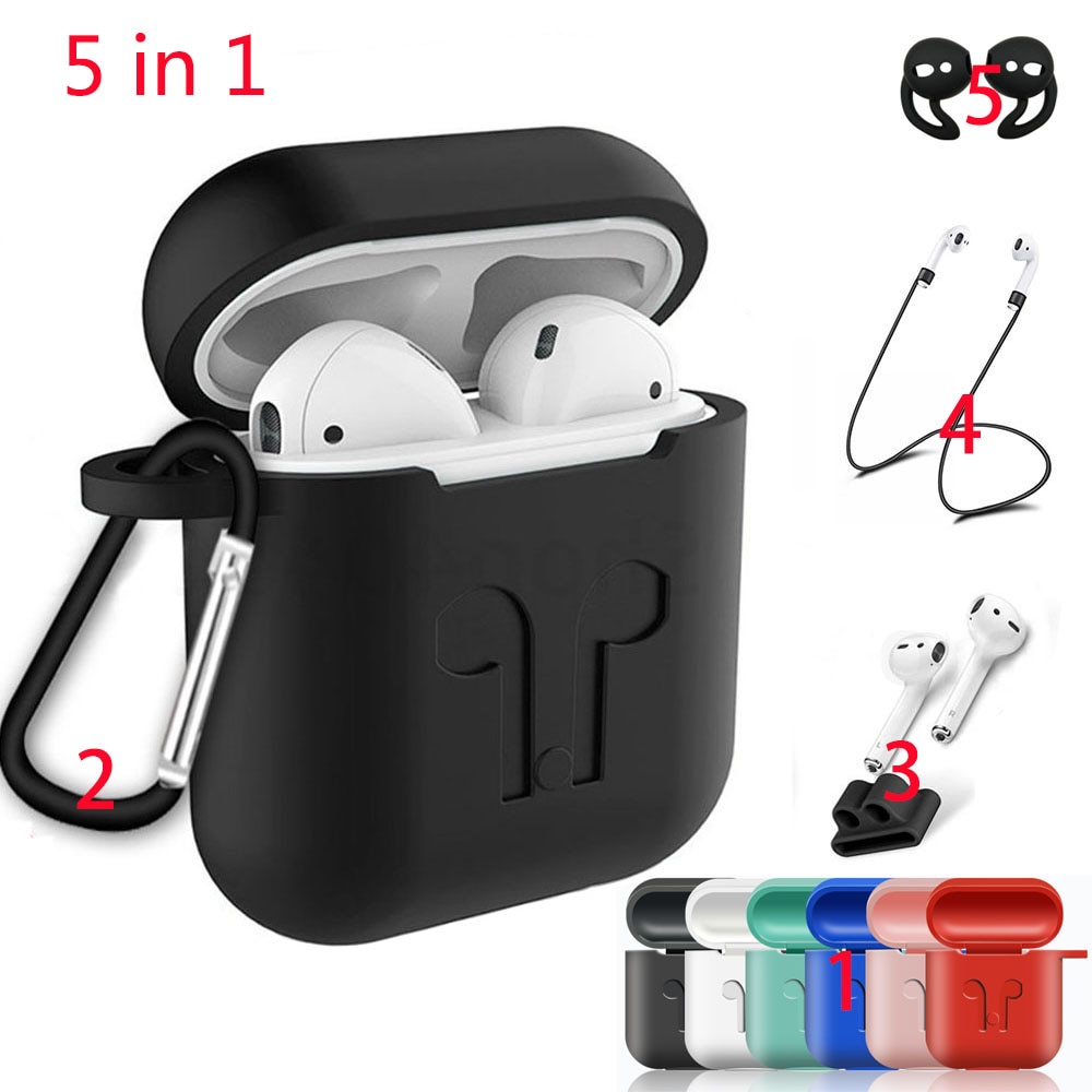 Funda suave de silicona para Airpods a prueba de golpes, funda protectora para auriculares, resistente al agua para iphone 11, accesorios para auriculares