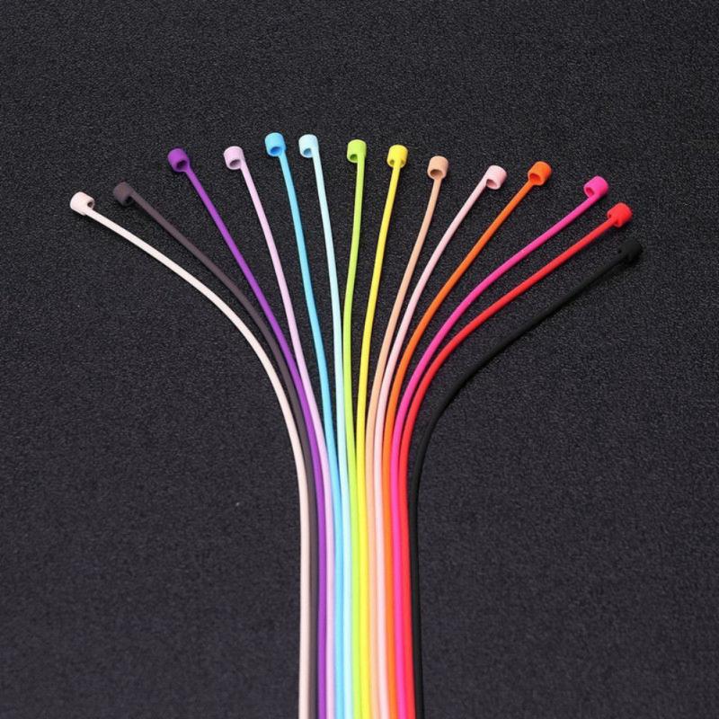 Correa de silicona Anti-pérdida para el cuello cable inalámbrico para auriculares AirPods cable para auricular accesorios TSLM1