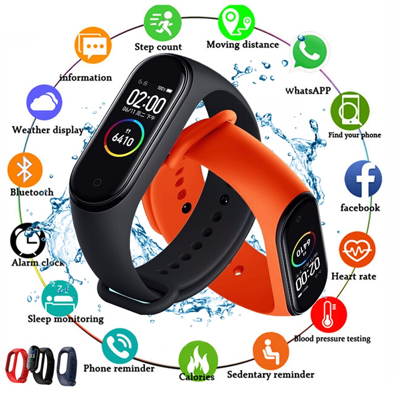 Reloj inteligente deportivo para Apple y Android, reloj inteligente con control de la presión sanguínea y resistente al agua para hombre y mujer 2020