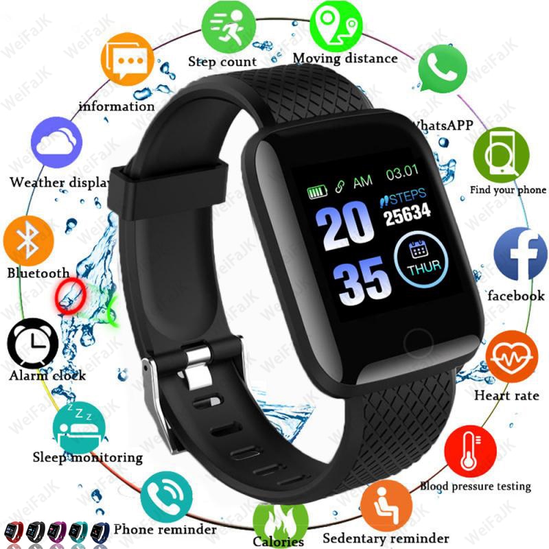 Reloj inteligente 2020 para hombres y mujeres, reloj inteligente con presión arterial, medición de ritmo cardíaco, Monitor, pulsera de Fitness, reloj para Android IOS