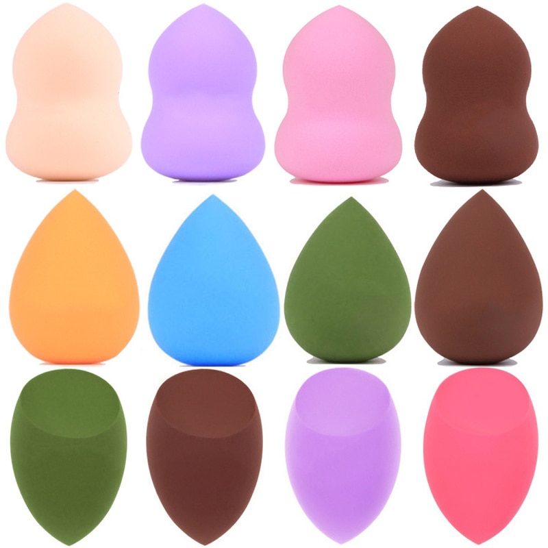 Miracle 1 Uds polvo esponja de maquillaje Puff seco y húmedo combinado belleza maquillaje bola calabaza polvo Puff biselado corte maquillaje herramientas de esponja