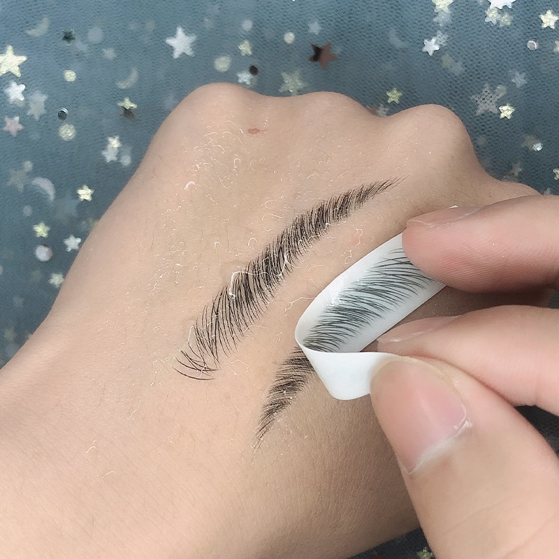 O.TW O.O 4D Hair Like Eyebrows Makeup Sticker tatuaje de cejas resistente al agua pegatina de CEJA falsa Natural de larga duración pegatinas cosméticos
