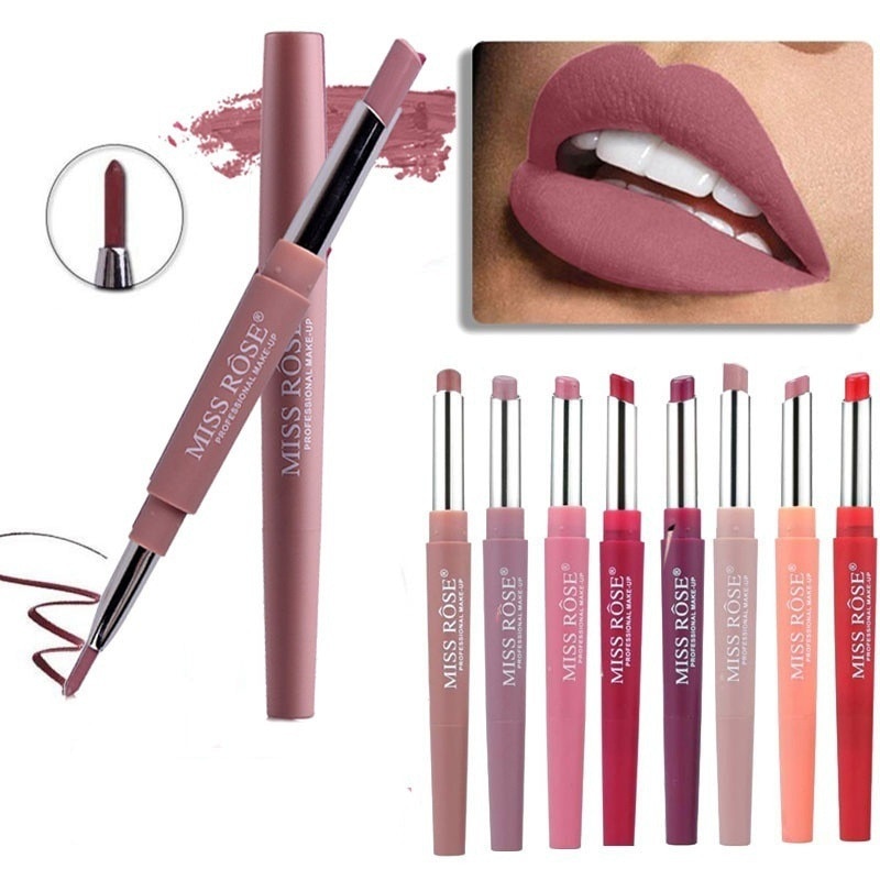 Pintalabios 2 en 1 mate, gran oferta, 20 colores, resistente al agua