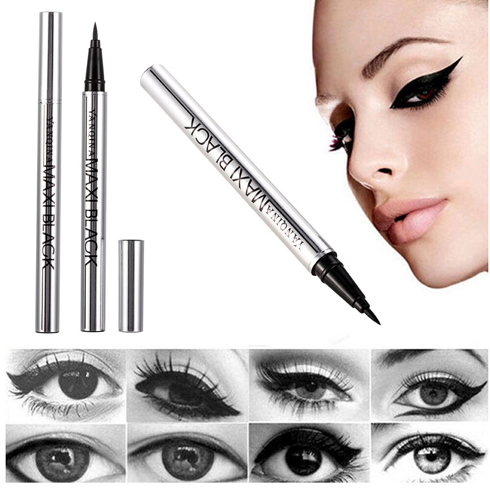 Delineador de ojos de larga duración, Lápiz Delineador de ojos resistente al agua, a prueba de manchas, cosmético, maquillaje de belleza, Delineador líquido