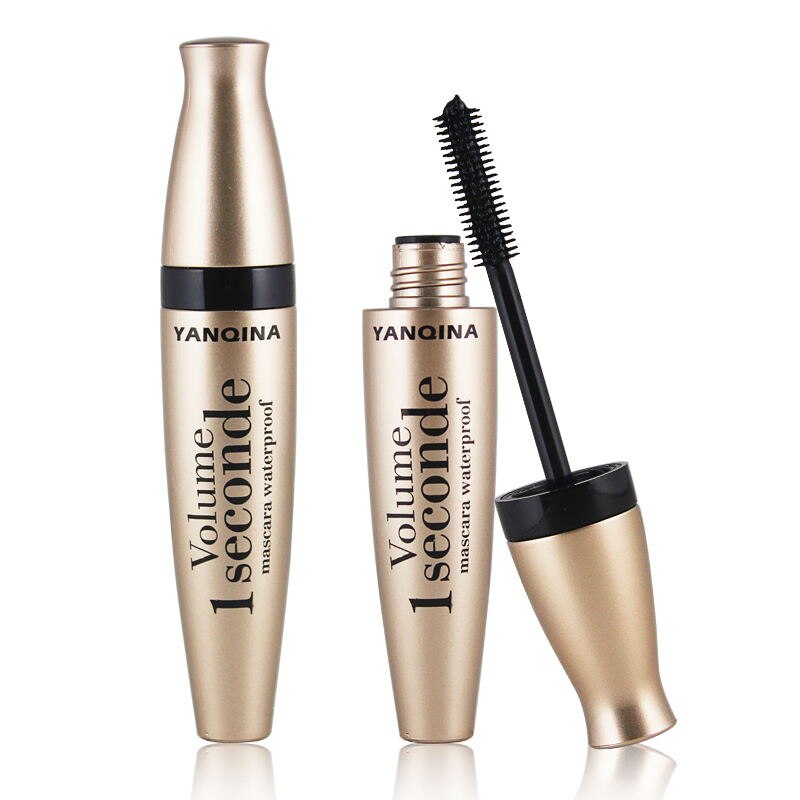 Mascarilla de pestañas 4D, maquillaje de fibra de seda, resistente al agua, 1 Uds., TSLM1