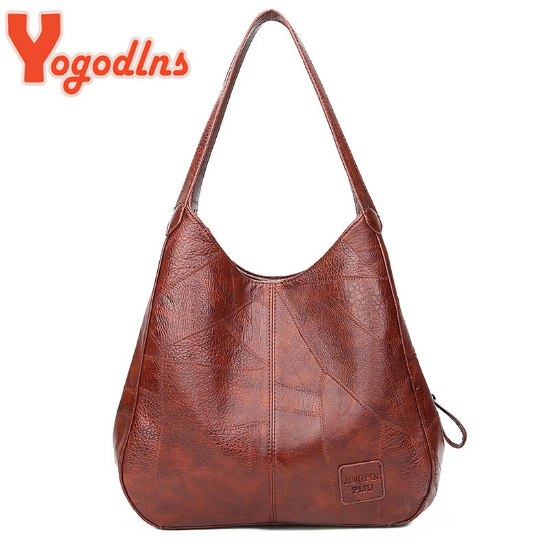 Yogodlns-Bolso Vintage de piel sintética con asa para mujer, bandolera de diseñador, a la moda