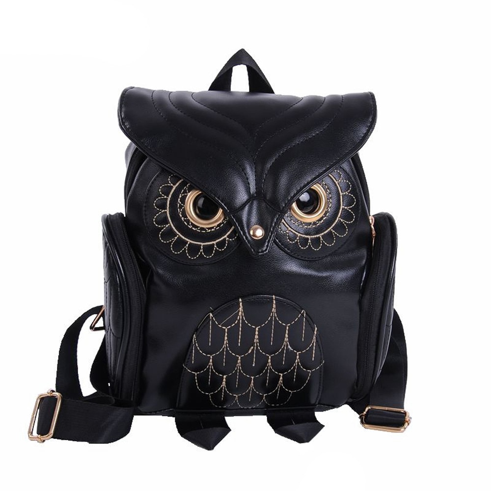 Mochila con personalidad de búho para mujer, morral escolar de gran capacidad con dibujos animados para adolescentes y niñas, #35