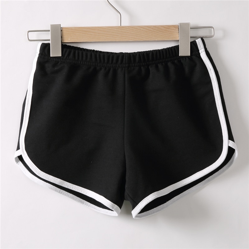 Pantalones cortos de verano para mujer, Shorts ajustados de cintura baja, de secado rápido, 2017