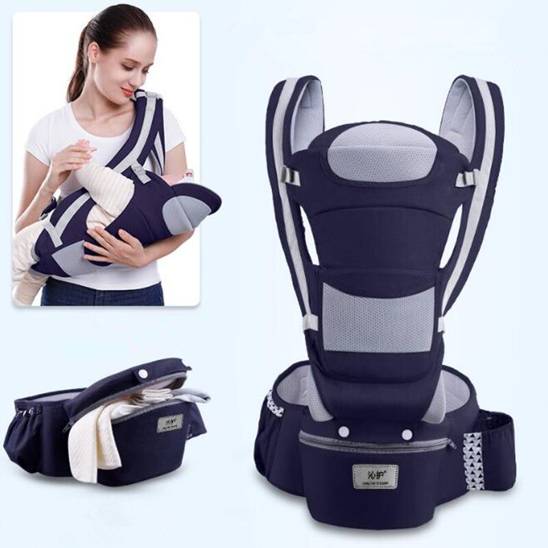 Portabebés ergonómico de 0 a 48M, 15 formas de uso, portador de asiento de bebé para bebé, frontal, ergonómico, canguro, eslinga de viaje