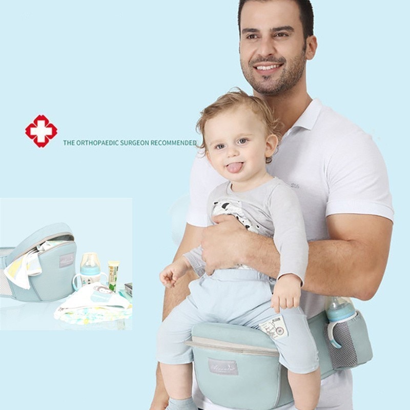 Portabebés ergonómico para bebé, taburete de cintura, bandolera para bebé, Cinturón de sujeción, mochila, asiento de cadera antideslizante para niño