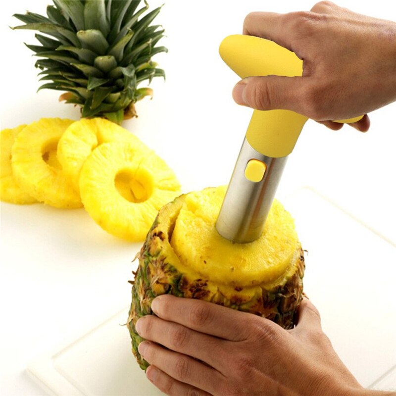 Cuchillo de acero inoxidable para frutas y verduras, accesorios de Cocina, pelador de piña, cortador, pelador, Cocina, 1 ud.