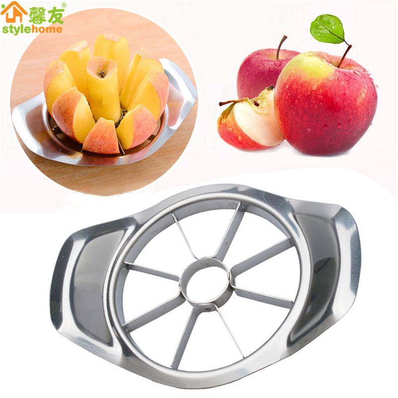 Utensilios de cocina, rebanador de Cortador De Manzana De Acero Inoxidable, herramientas de frutas vegetales, accesorios de cocina, cortador de corte fácil de manzana