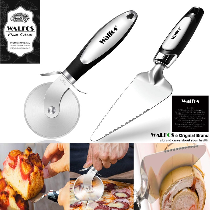 WALFOS Stainless Steel Pizza Cutter Cake Bread Pies Pizza Knife Pastry Dough Household Kitchen Pizza Wheels Cooking Tools