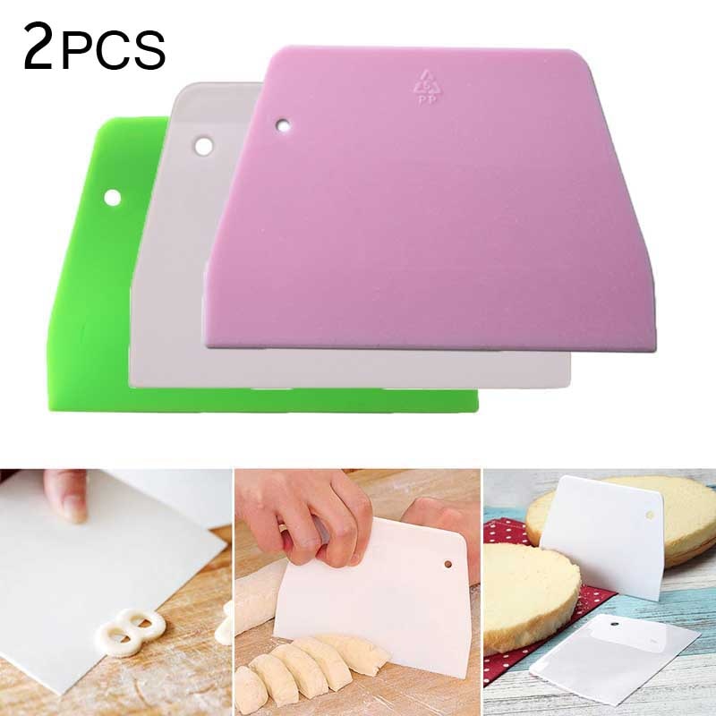 Espátula de crema para masa, espátula de pastel suave para hornear, rascadores de cocina multiusos para Pizza, masa, pastelería, 2 uds.