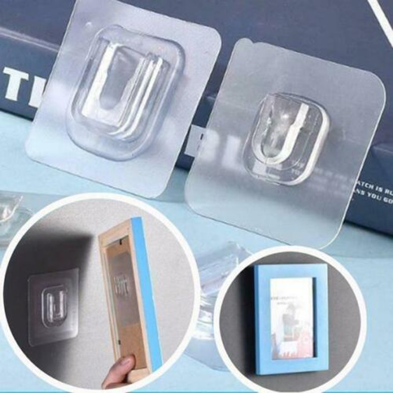 Ganchos de pared adhesivos de doble cara multiusos para cocina, baño, sala de estar, ganchos de almacenamiento sin costuras montados en la pared