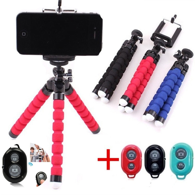 Soporte para teléfono móvil trípode pulpo Flexible, soporte para cámara de teléfono móvil, soporte para Selfie, monopié, Control remoto