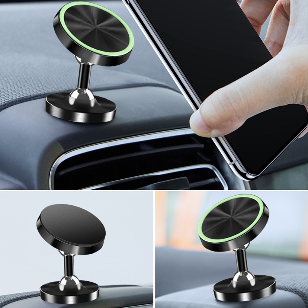Soporte para teléfono móvil, GPS, Universal, fluorescente, de silicona, para salpicadero de Coche magnético