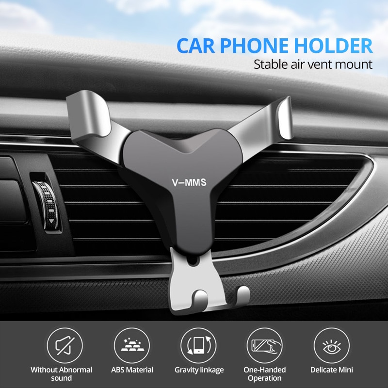 Soporte de teléfono móvil de reacción de gravedad para coche con Clip tipo ventilación de aire sin soporte magnético GPS para teléfono inteligente de coche para iPhone Samsung Xiaomi