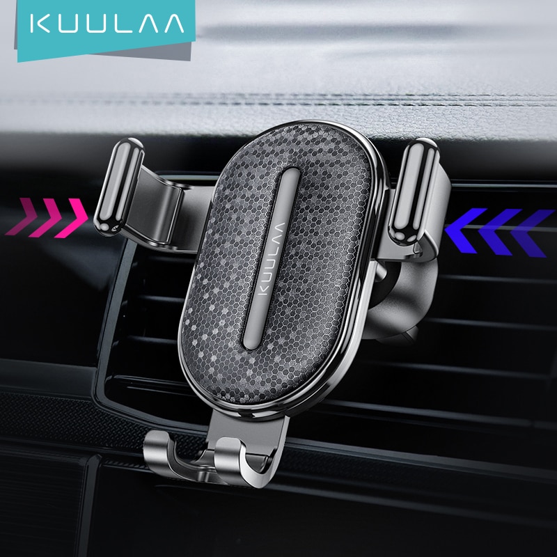 KUULAA-Soporte de teléfono para coche, soporte de gravedad, para iPhone, Samsung, Xiaomi