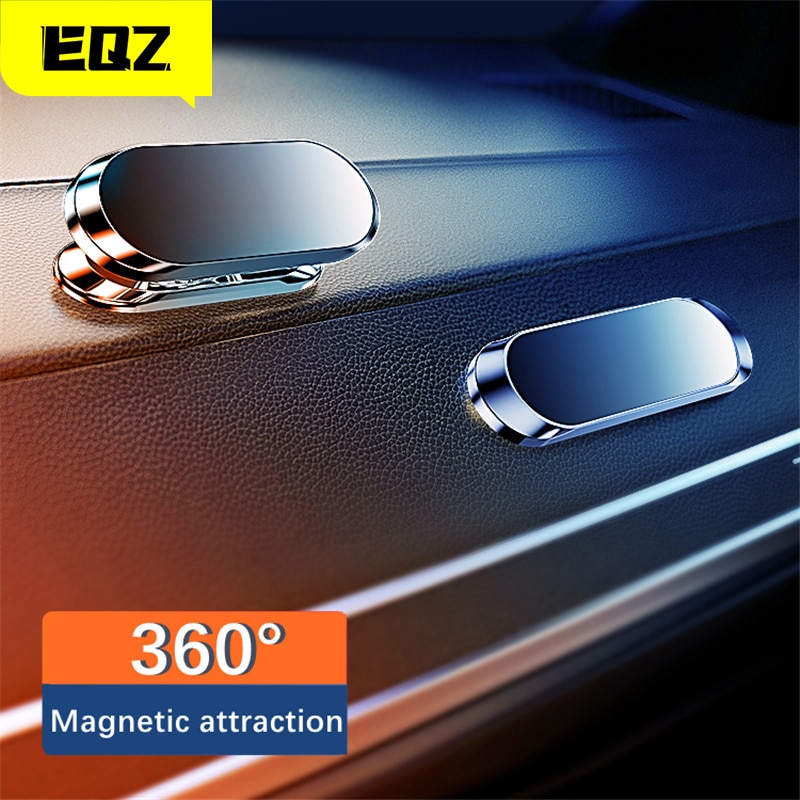 Soporte magnético de Metal para salpicadero de coche, Mini soporte con forma de tira para iPhone, Samsung, Xiaomi, GPS