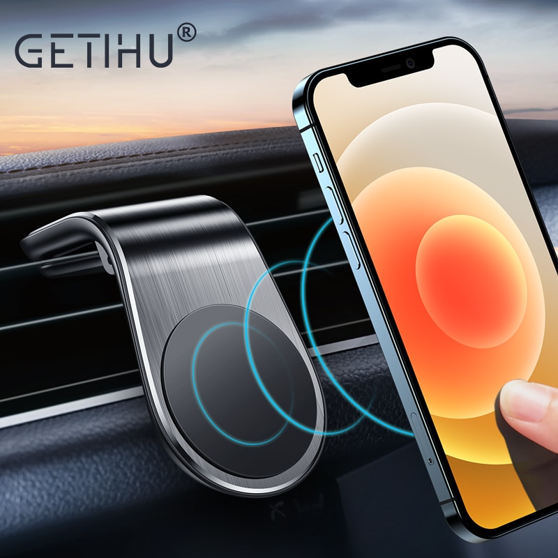 GETIHU-soporte magnético para teléfono móvil, soporte de ventilación para teléfono móvil, GPS, para iPhone 12, 11 Pro, Max, Xr, Xs, 8, 7, Xiaomi y Samsung