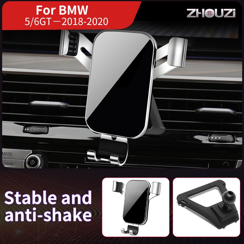 Soporte para móvil de coche, soporte de navegación por gravedad, GPS, accesorios para coche BMW serie 5, 6GT, G30, G32, G38, 2006-2012
