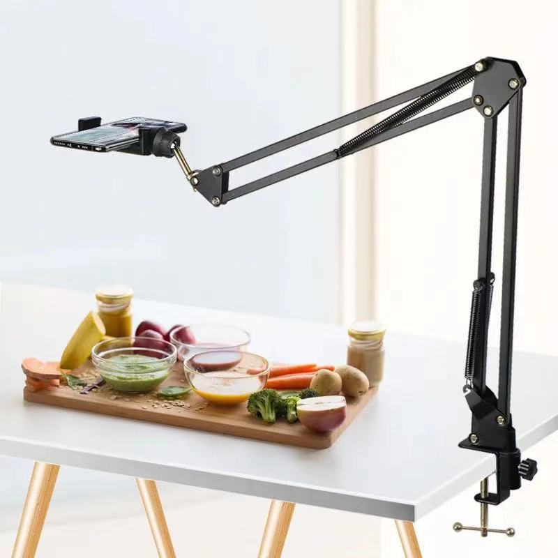 Soporte para teléfono celular soporte de teléfono Universal Clip de escritorio soporte perezoso Flexible articular brazo largo del soporte del teléfono para el iPhone Xiaomi