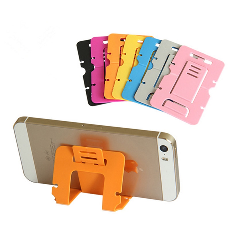 Soporte Universal plegable para teléfono móvil, soporte de escritorio de plástico para Smartphone y tableta, Coche