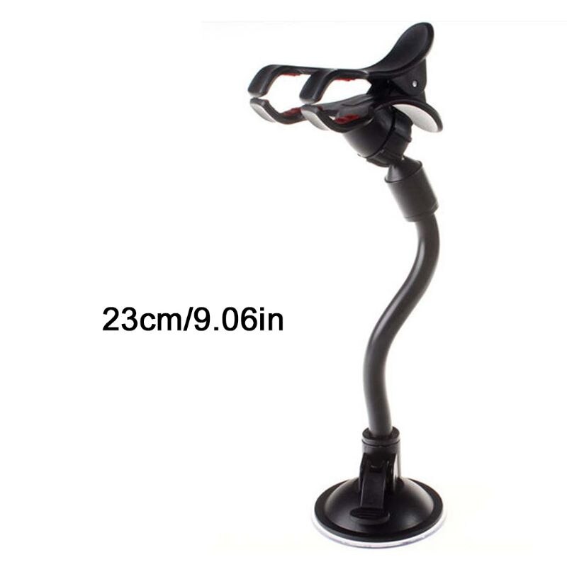 Soporte de teléfono inteligente para coche, brazo largo para parabrisas, montaje de teléfono de coche, cuello de cisne