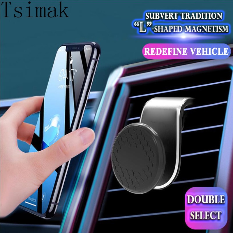Tsimak-soporte magnético para teléfono móvil, soporte para teléfono móvil con sistema de ventilación y GPS, para iPhone 11 Pro, Xiaomi y Samsung