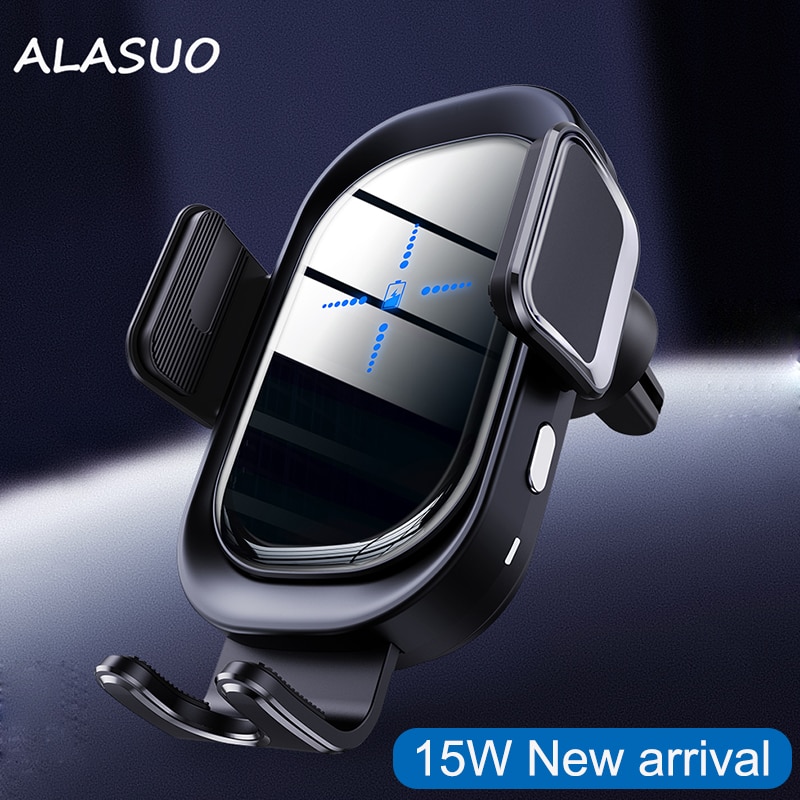 Soporte de teléfono para coche inalámbrico, productos exclusivos de 15W para iphone 12 series 11 10 9 8, cargador inalámbrico para coche con certificación mult