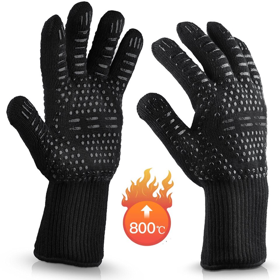 Juego de guantes de silicona resistentes al calor, 6 piezas, guantes de  horno holandeses, guantes de cocina antideslizantes para cocinar, hornear